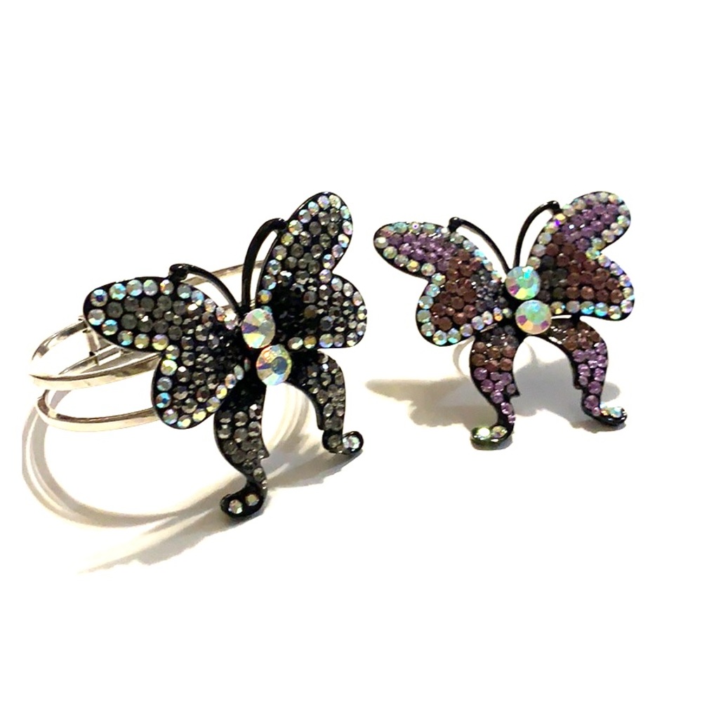 Butterfly ring and bracelet